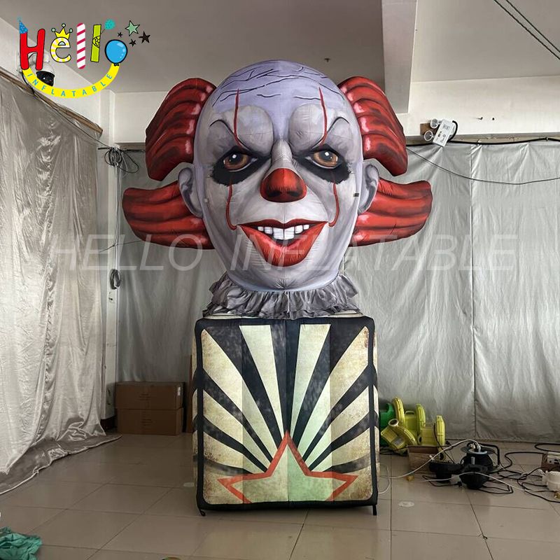 Hot Sale Scary Halloween Outdoor Decoration Inflatable Clown Head插图