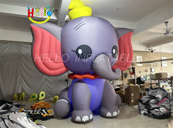 New design customized outdoor advertising cartoon animal model inflatable carton elephant插图